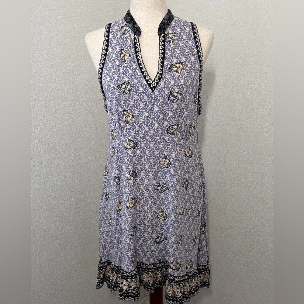 Nostalgia Purple and Black Floral Dress